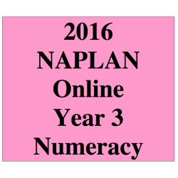 2016 Y3 Numeracy - Online